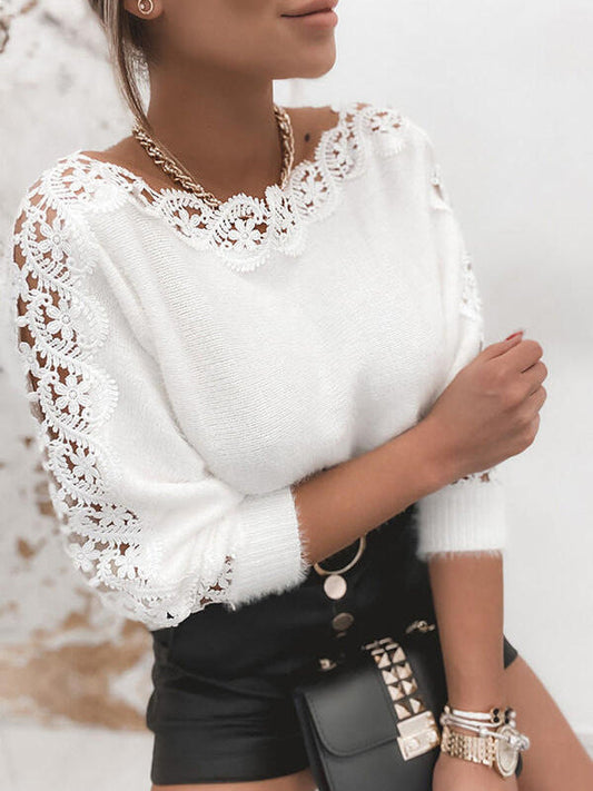 Madison LaceCharm Knit Blouse