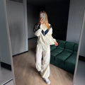 Nadia Colorblock Zip Cardigan & Jogger Set