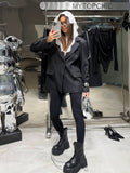 Odette Lace-Hood Oversized Blazer