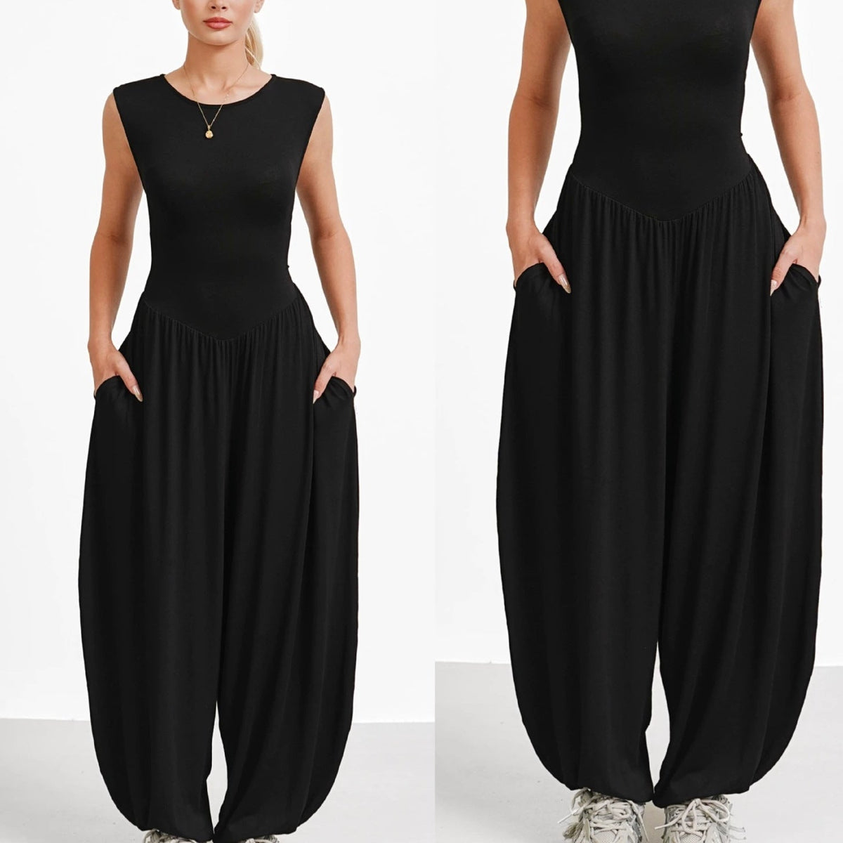 Odette Sleeveless Wide-Leg Jumpsuit