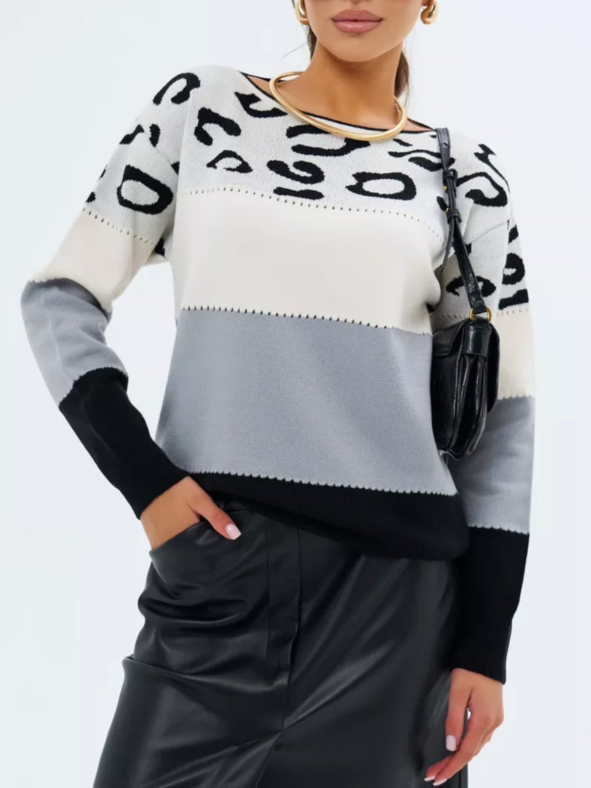 Madison Leopard Knit Sweater