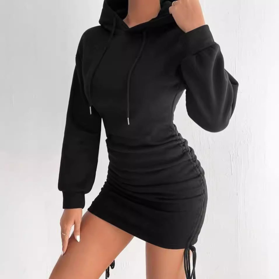 Hailey Hoodie Ruched Mini Dress