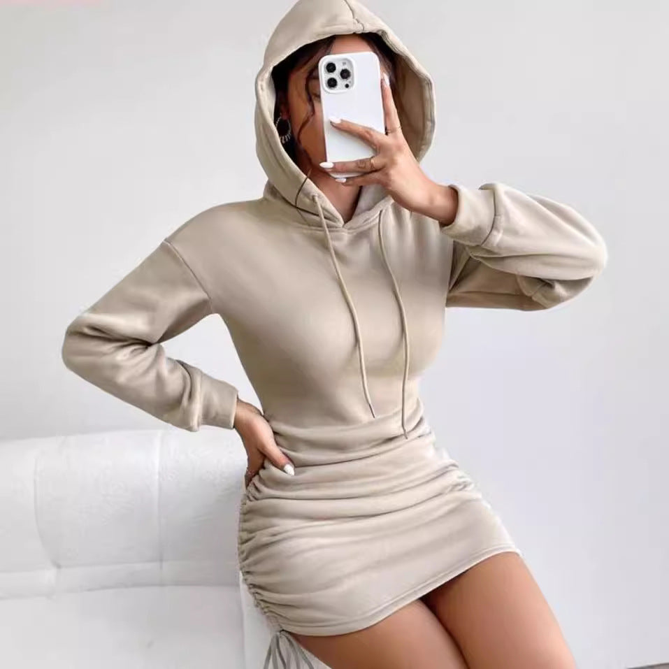 Hailey Hoodie Ruched Mini Dress
