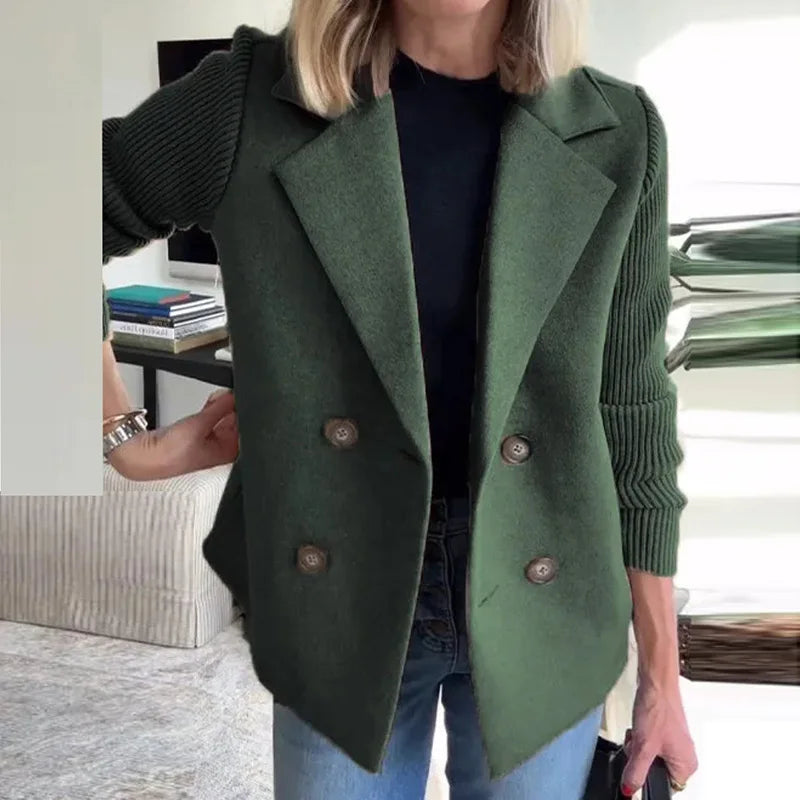 Madison Textured Double-Breasted Blazer
