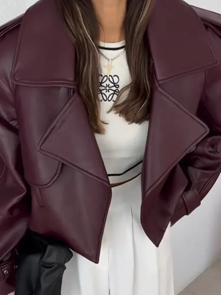 Vesper Short Faux Leather Jacket