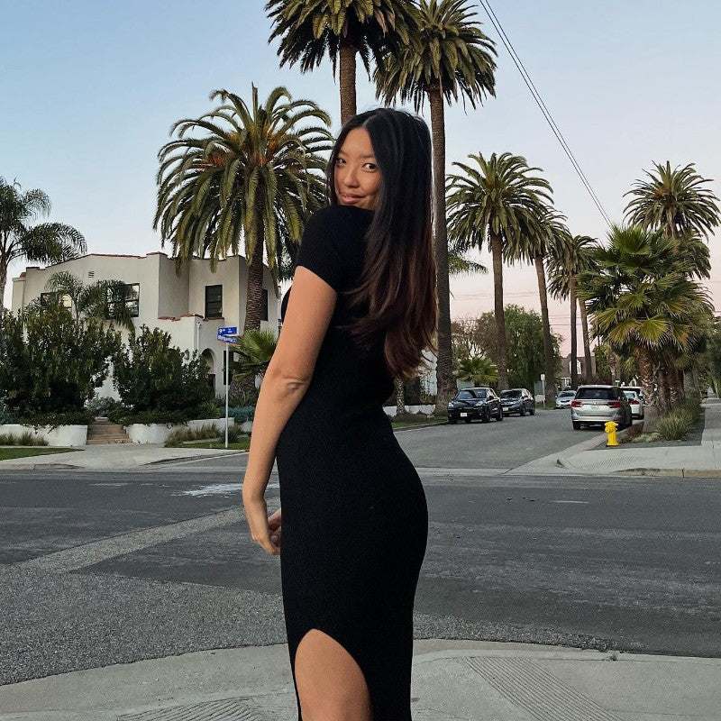 Emilia Polo-Neck Knit Dress