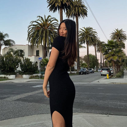 Emilia Polo-Neck Knit Dress