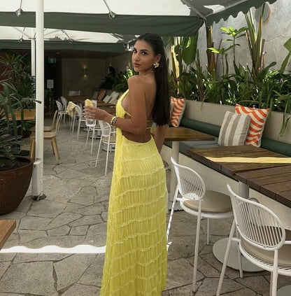 Serene Knit Halter Maxi Dress