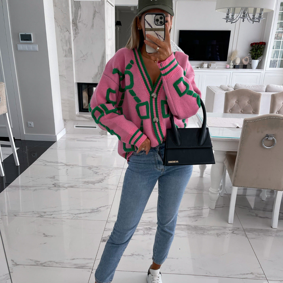 Vienna Geo Knit Cardigan