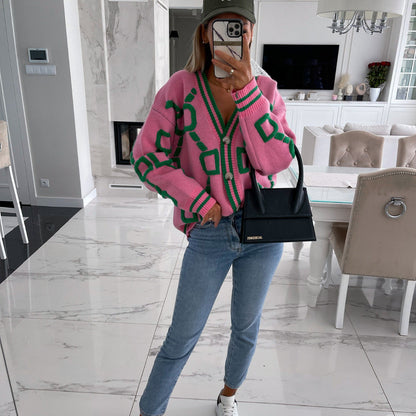 Vienna Geo Knit Cardigan