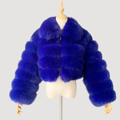 Short Crop Faux Fur Jacket