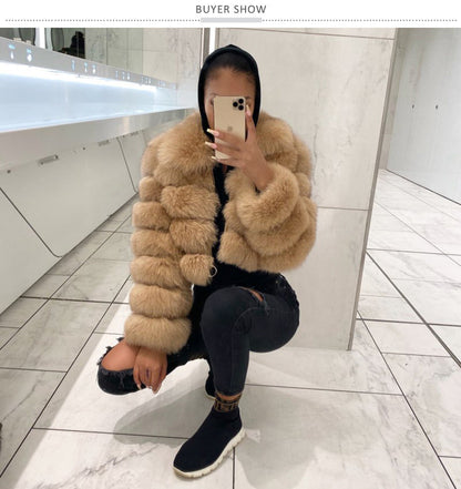 Short Crop Faux Fur Jacket