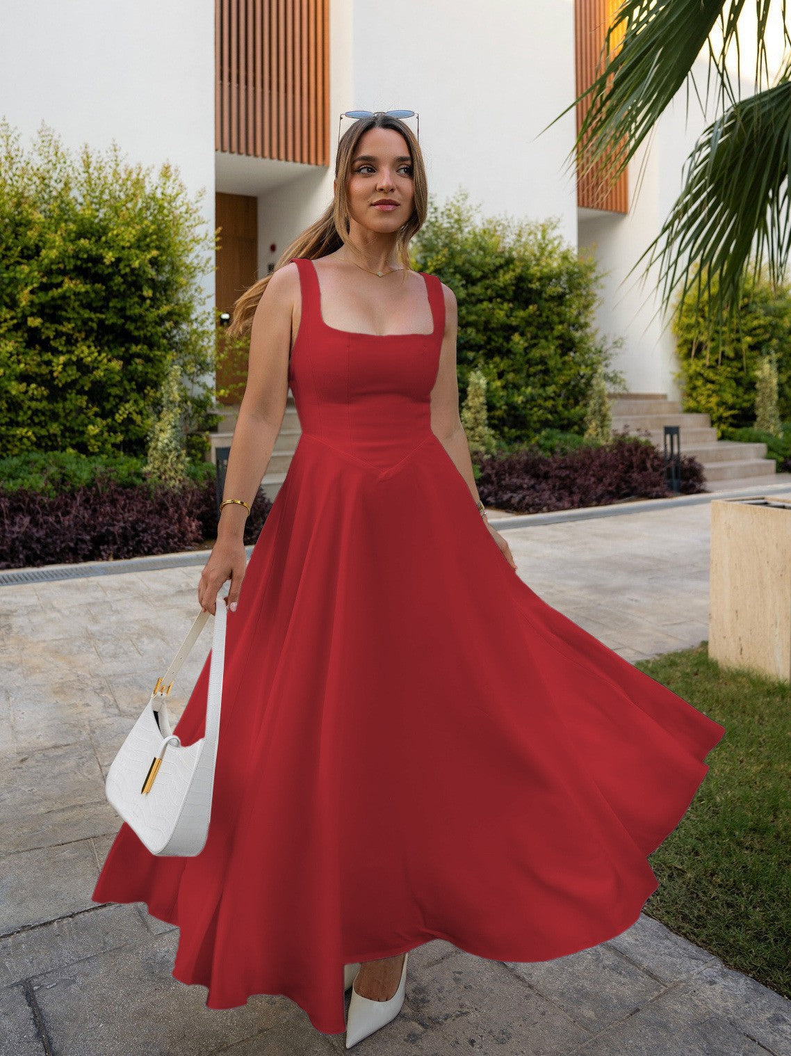 Bella Satin Strapless Maxi Dress