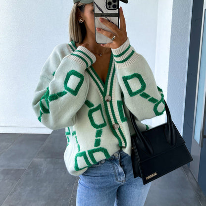 Vienna Geo Knit Cardigan