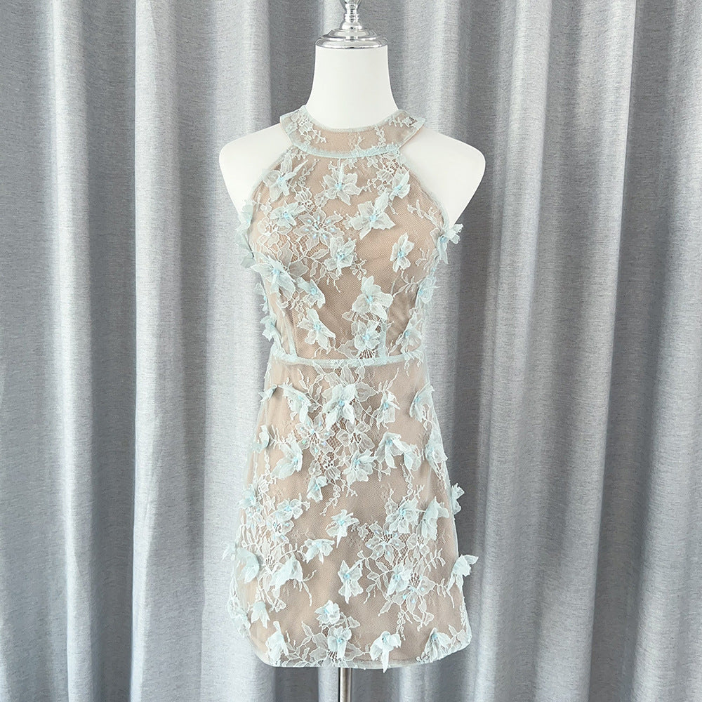 Blossom Lace 3D Floral Mini Dress
