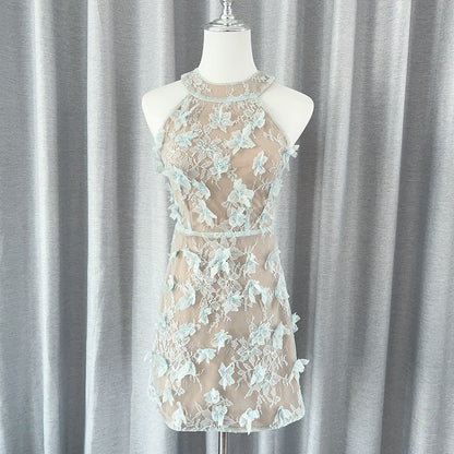 Blossom Lace 3D Floral Mini Dress