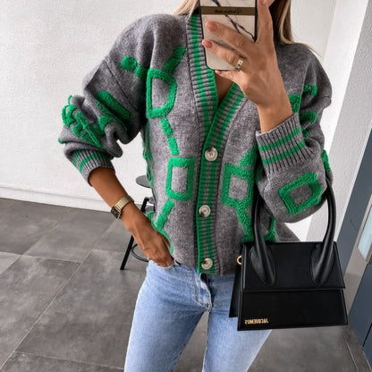 Vienna Geo Knit Cardigan