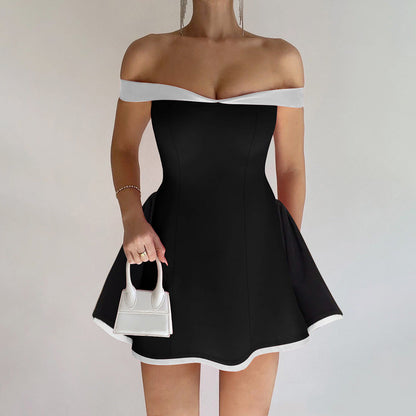 Lotus Off-Shoulder Mini Dress