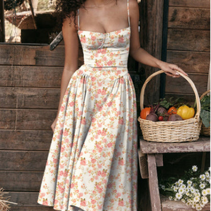Vivienne Corset-Detail Midi Dress