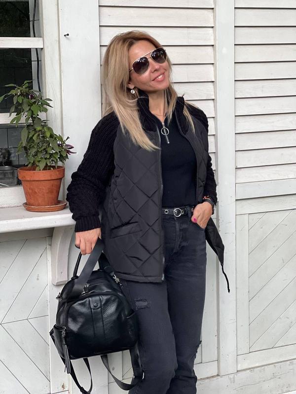 Harper Quilted Jacket with Knit Sleeves