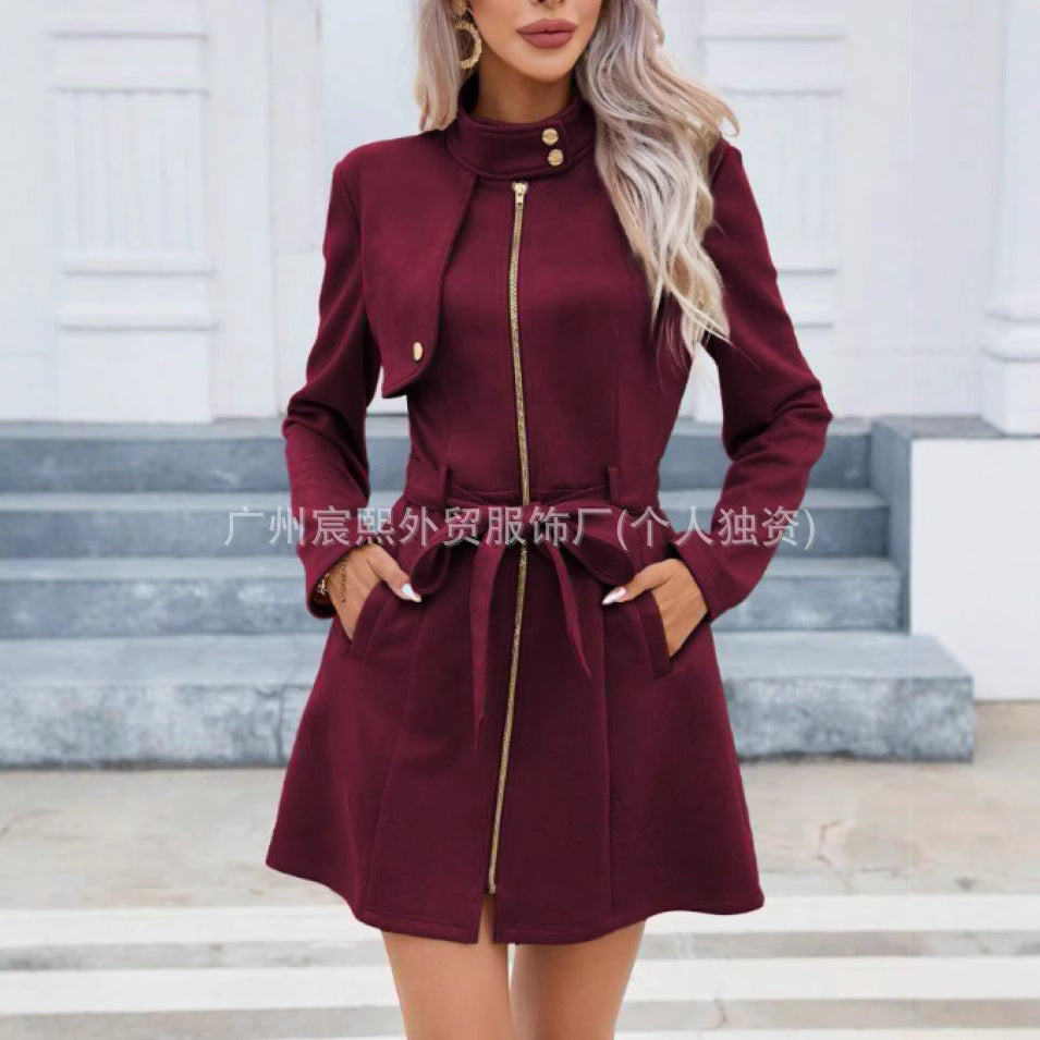 Katherine Waist-Belt Trench Coat