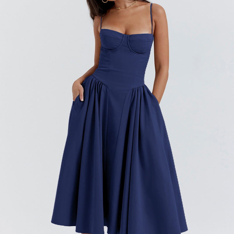 Vivienne Corset-Detail Midi Dress