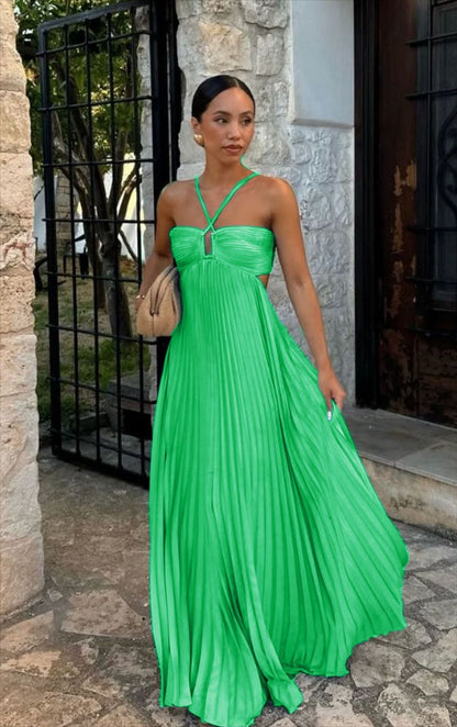 Celeste Pleated Maxi Dress