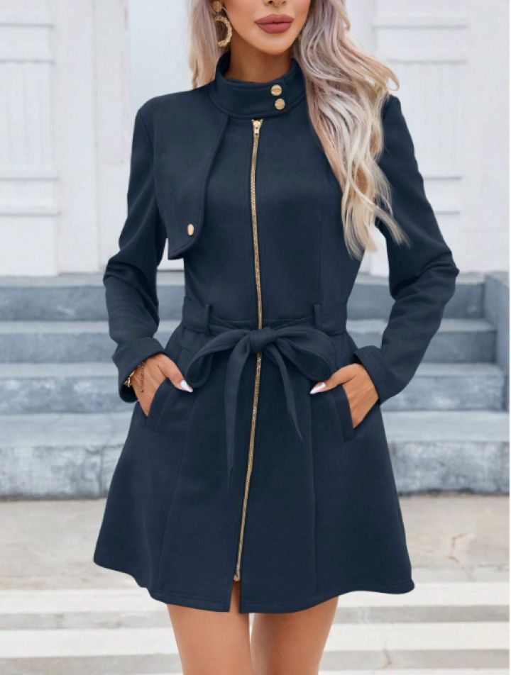 Katherine Waist-Belt Trench Coat