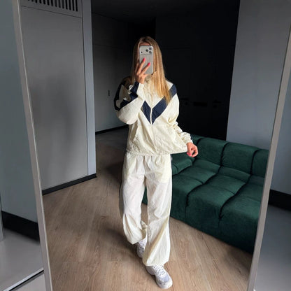 Nadia Colorblock Zip Cardigan and Jogger Set