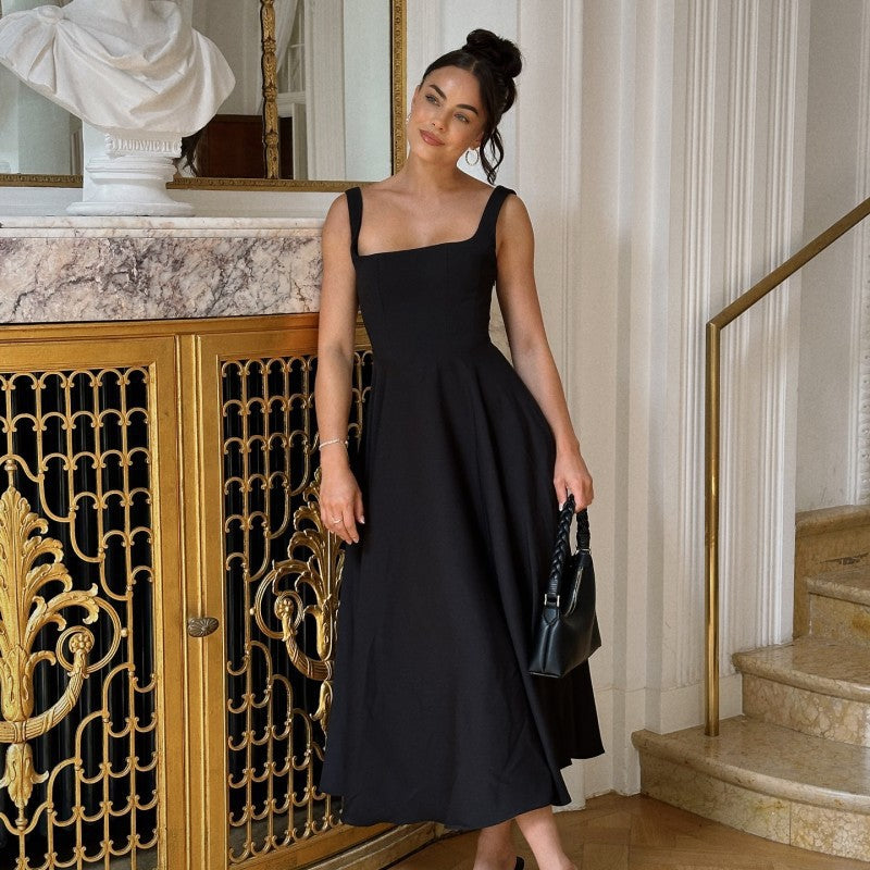 Bella Satin Strapless Maxi Dress