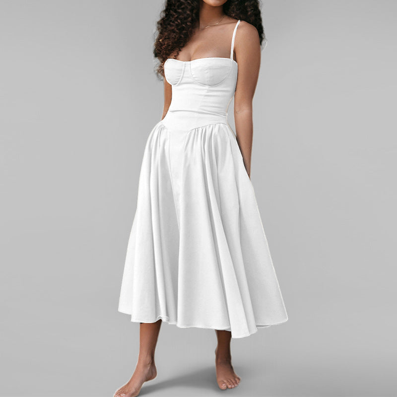Vivienne Corset-Detail Midi Dress