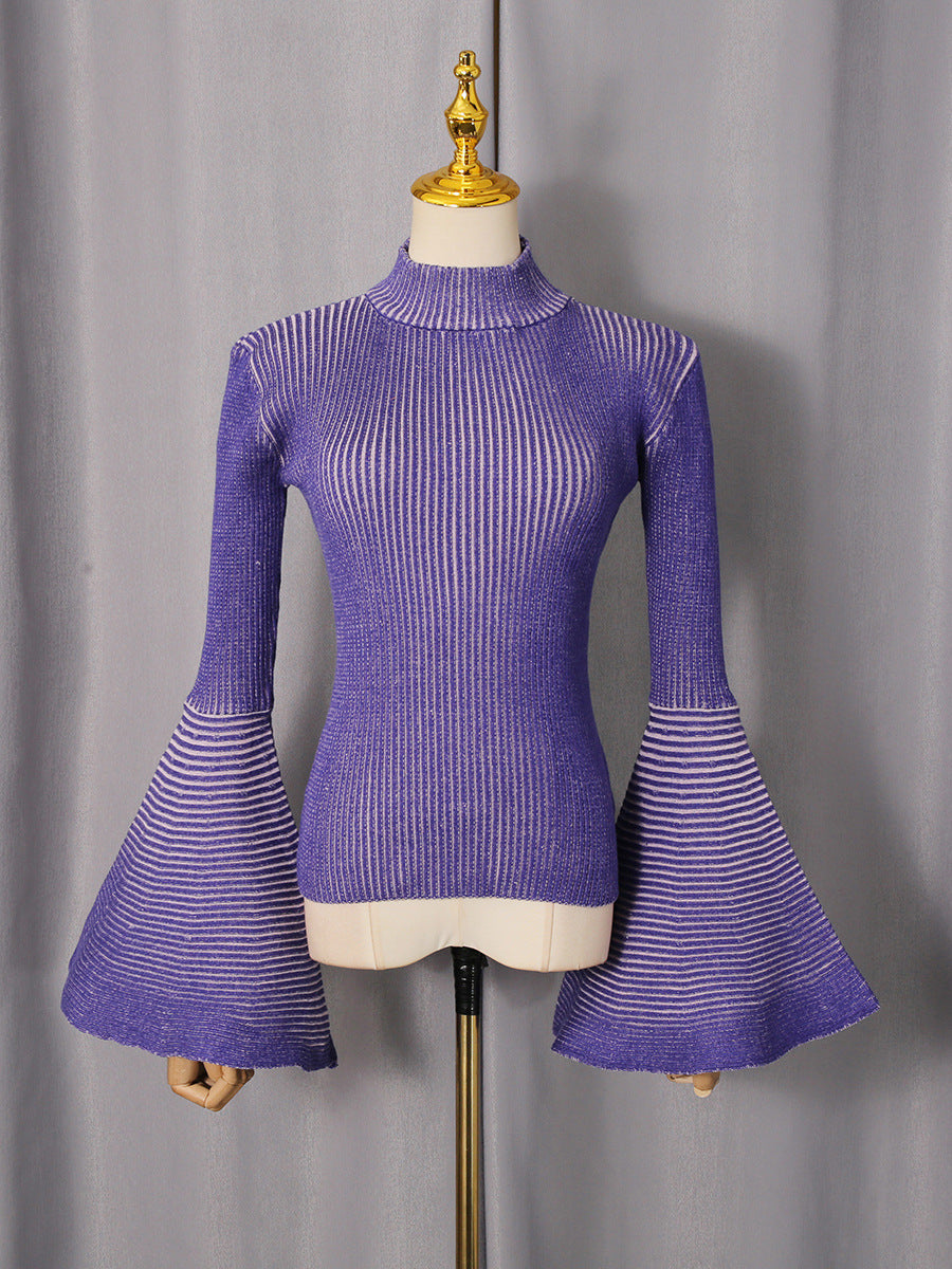 Brielle Flare-Sleeve Knit Top