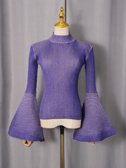 Brielle Flare-Sleeve Knit Top