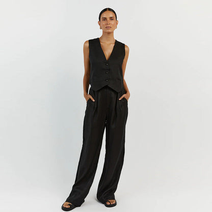 Emeraude Elegance Wide-Leg Jumpsuit