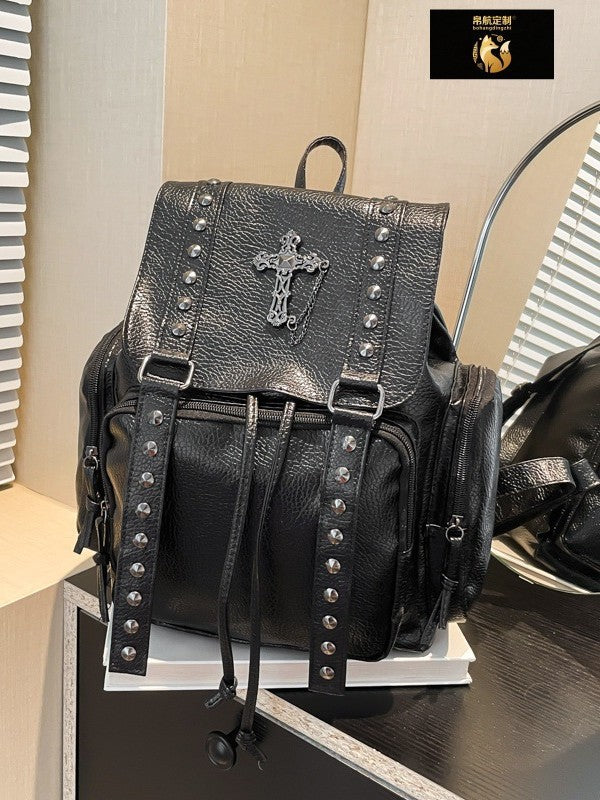 Skylar Studded PU Leather Backpack