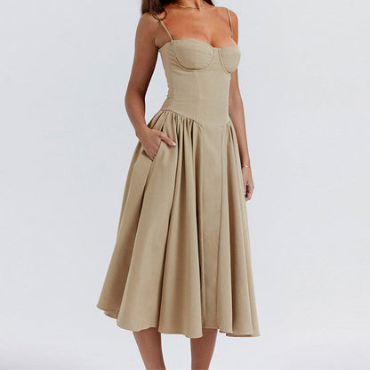 Vivienne Corset-Detail Midi Dress