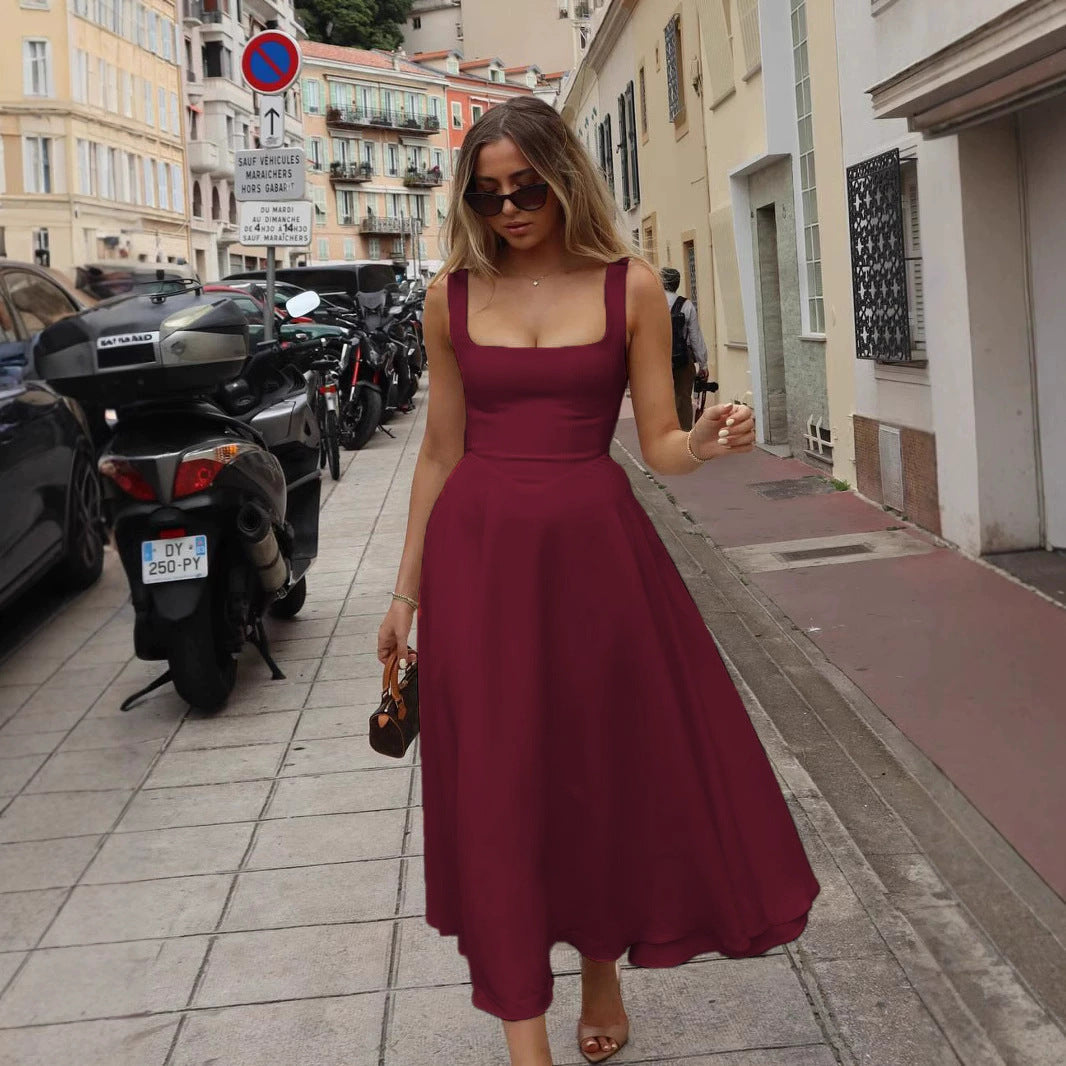 Bella Satin Strapless Maxi Dress