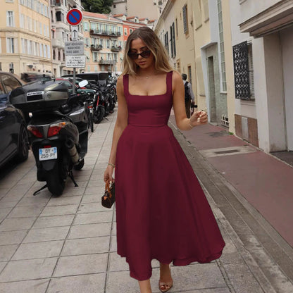 Bella Satin Strapless Maxi Dress
