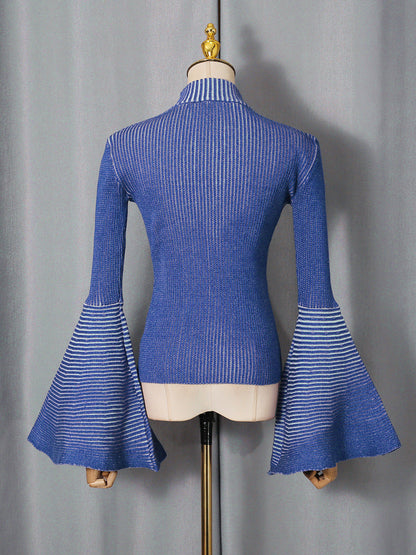 Brielle Flare-Sleeve Knit Top