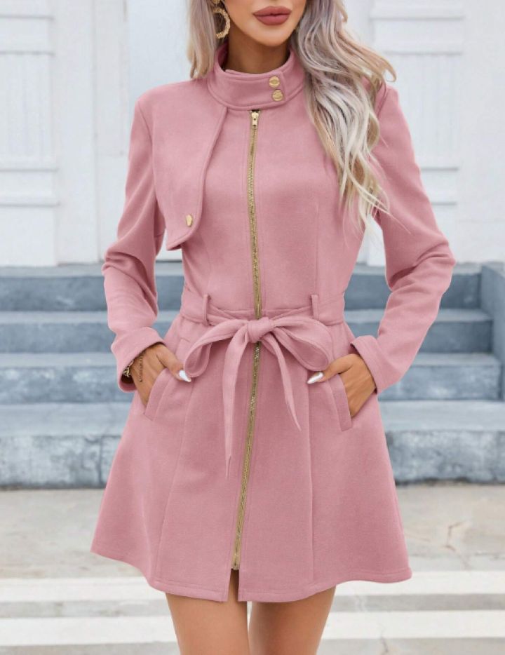 Katherine Waist-Belt Trench Coat