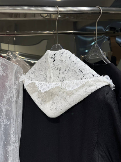 Lace hood detail