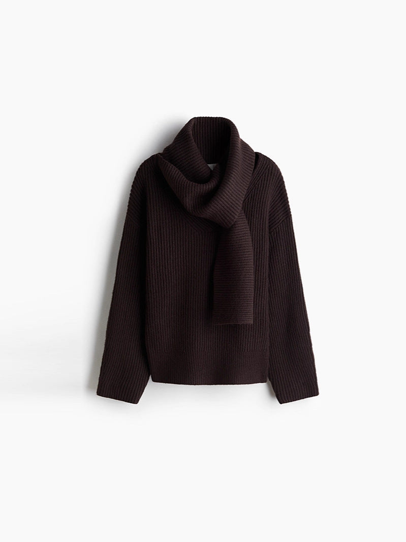 Harper Luxe Scarf-Neck Signature Knit