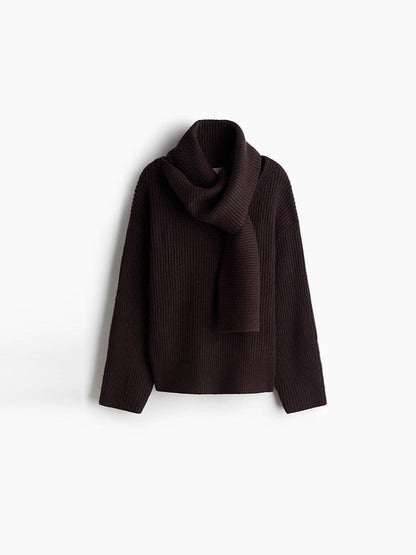 Harper Luxe Scarf-Neck Signature Knit