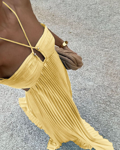 Celeste Pleated Maxi Dress