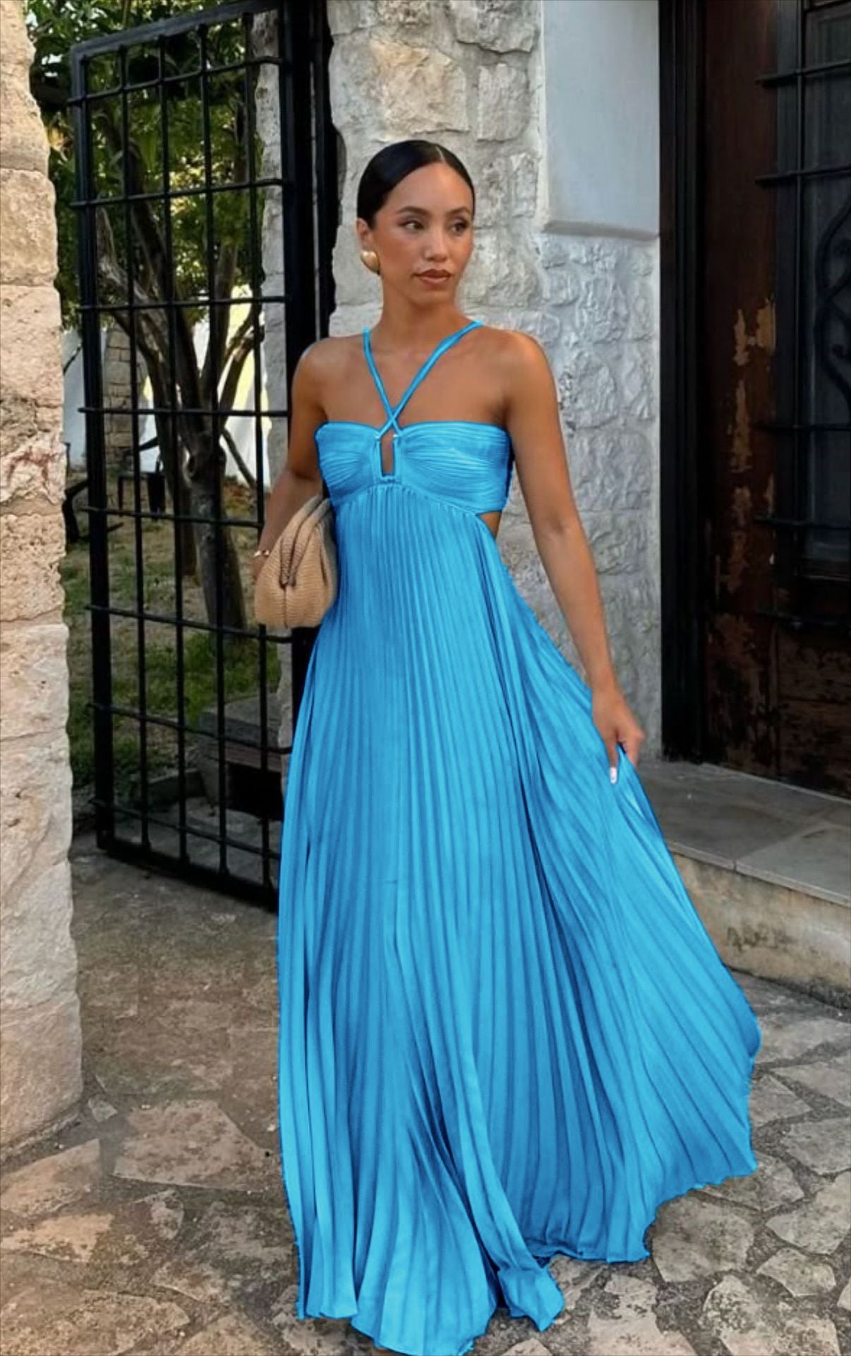 Celeste Pleated Maxi Dress