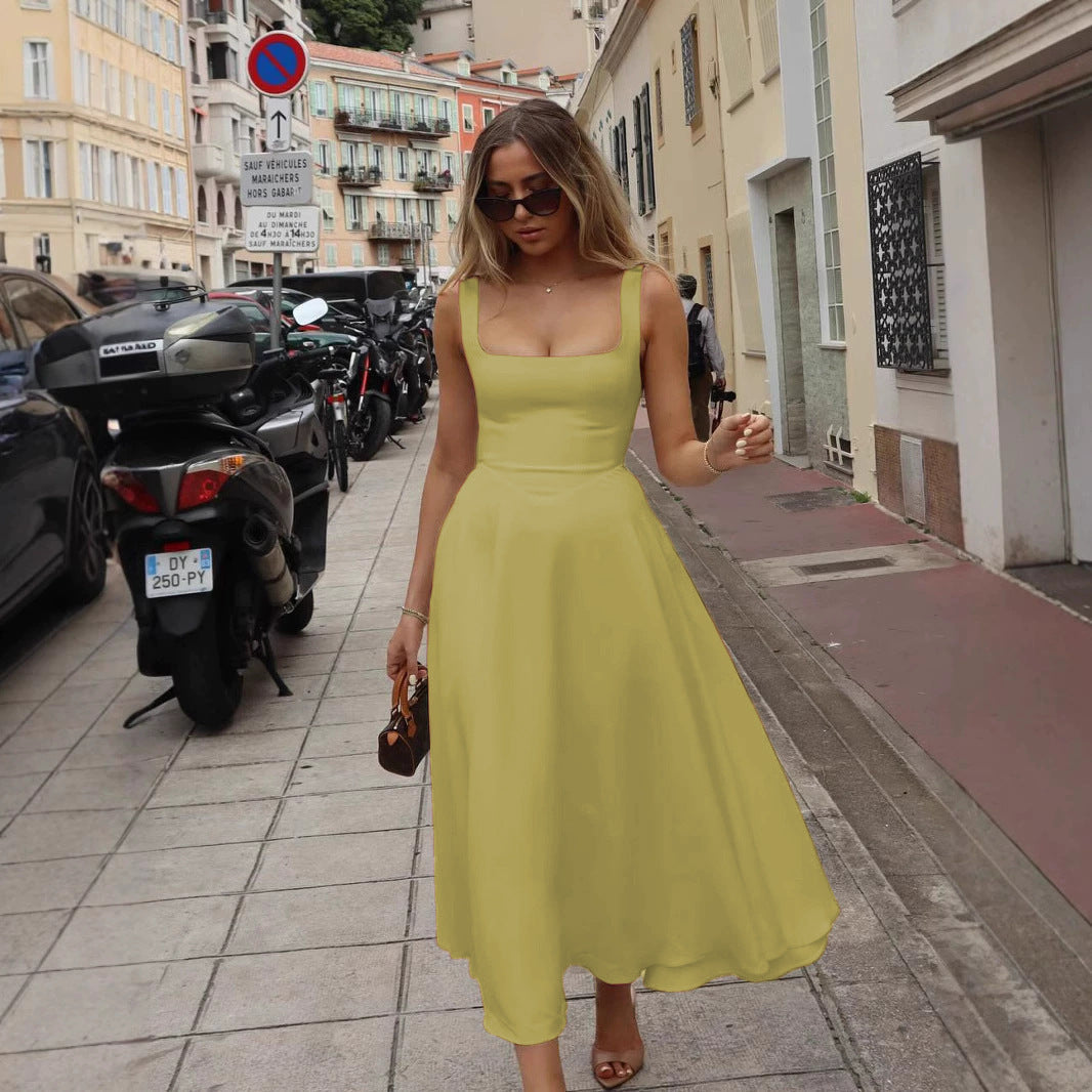 Bella Satin Strapless Maxi Dress