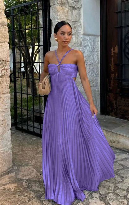Celeste Pleated Maxi Dress