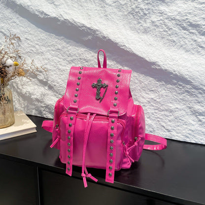 Skylar Studded PU Leather Backpack