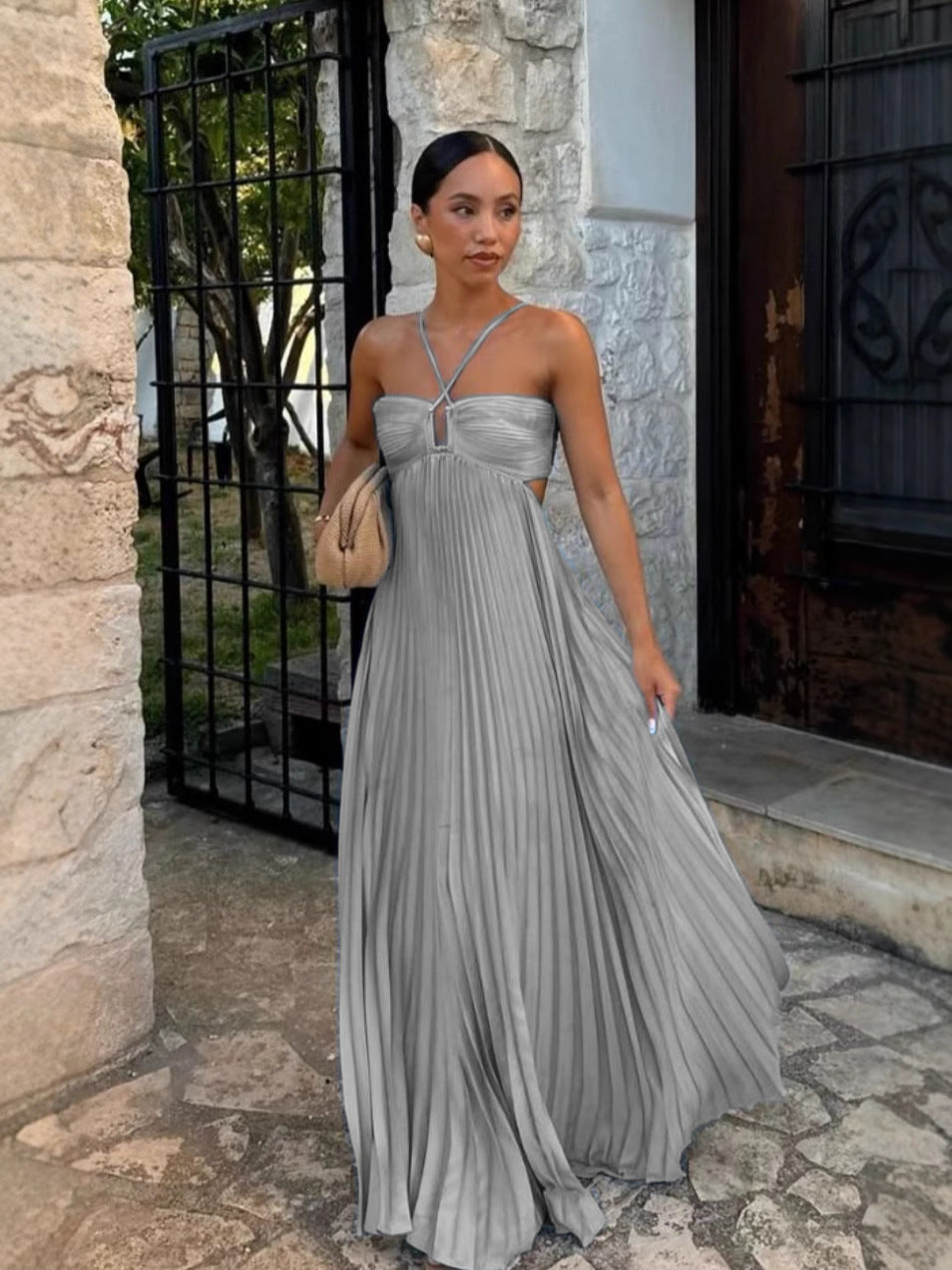 Celeste Pleated Maxi Dress