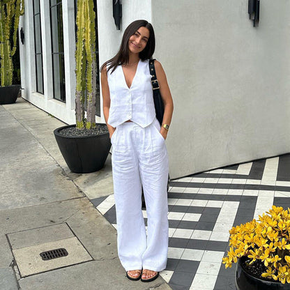 Emeraude Elegance Wide-Leg Jumpsuit